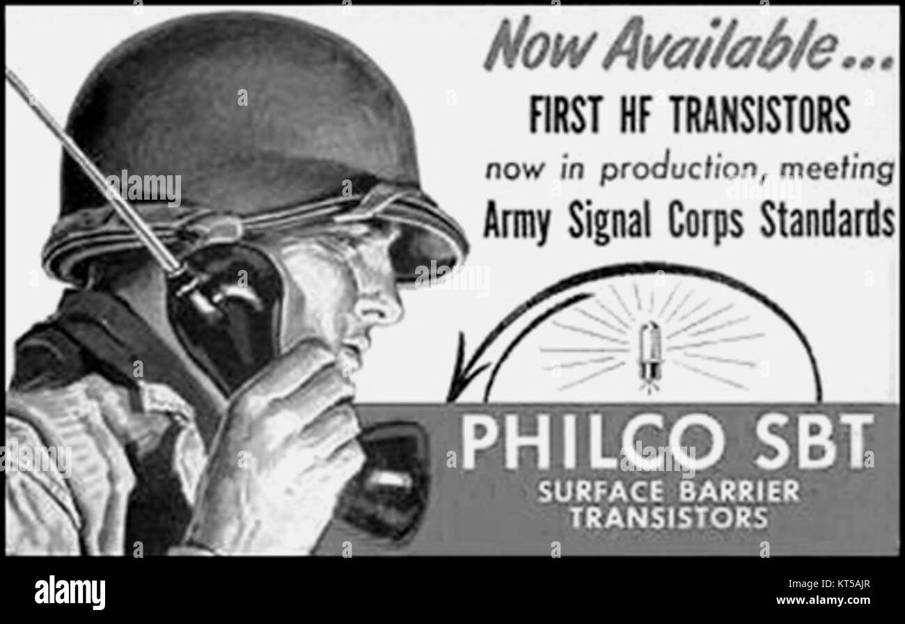 Philco Surface barrier transistor ad3D1955 Stock Photo Alamy