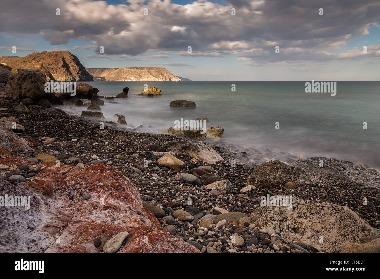Landscape in the Cala del Cuervo. Natural Park of Cabo de Gata. Spain. Stock Photo