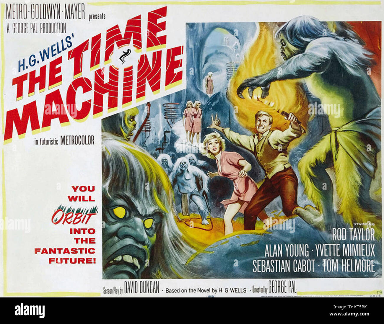 Poster for the 1960 film The Time Machine Stock Photo