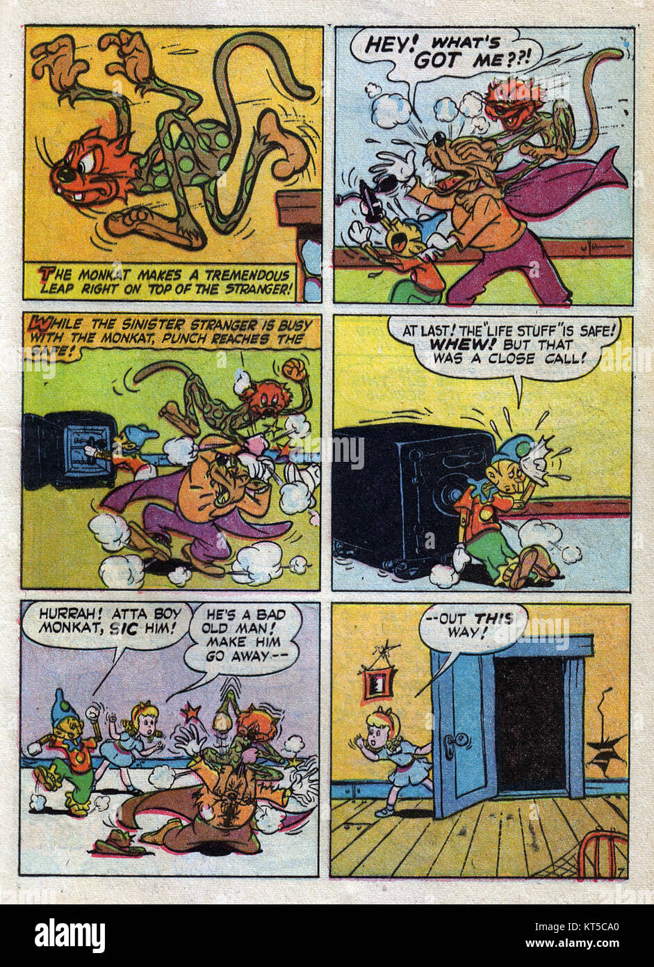 Punch and Judy Comics V01-0109 is part of a collection featuring the classic British puppet characters, Punch and Judy. The comic series portrays the humorous and often chaotic interactions between the two main characters. Stock Photo