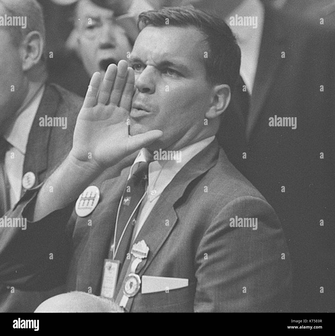 Richard M. Daley reacts at 1968 DNC Stock Photo Alamy