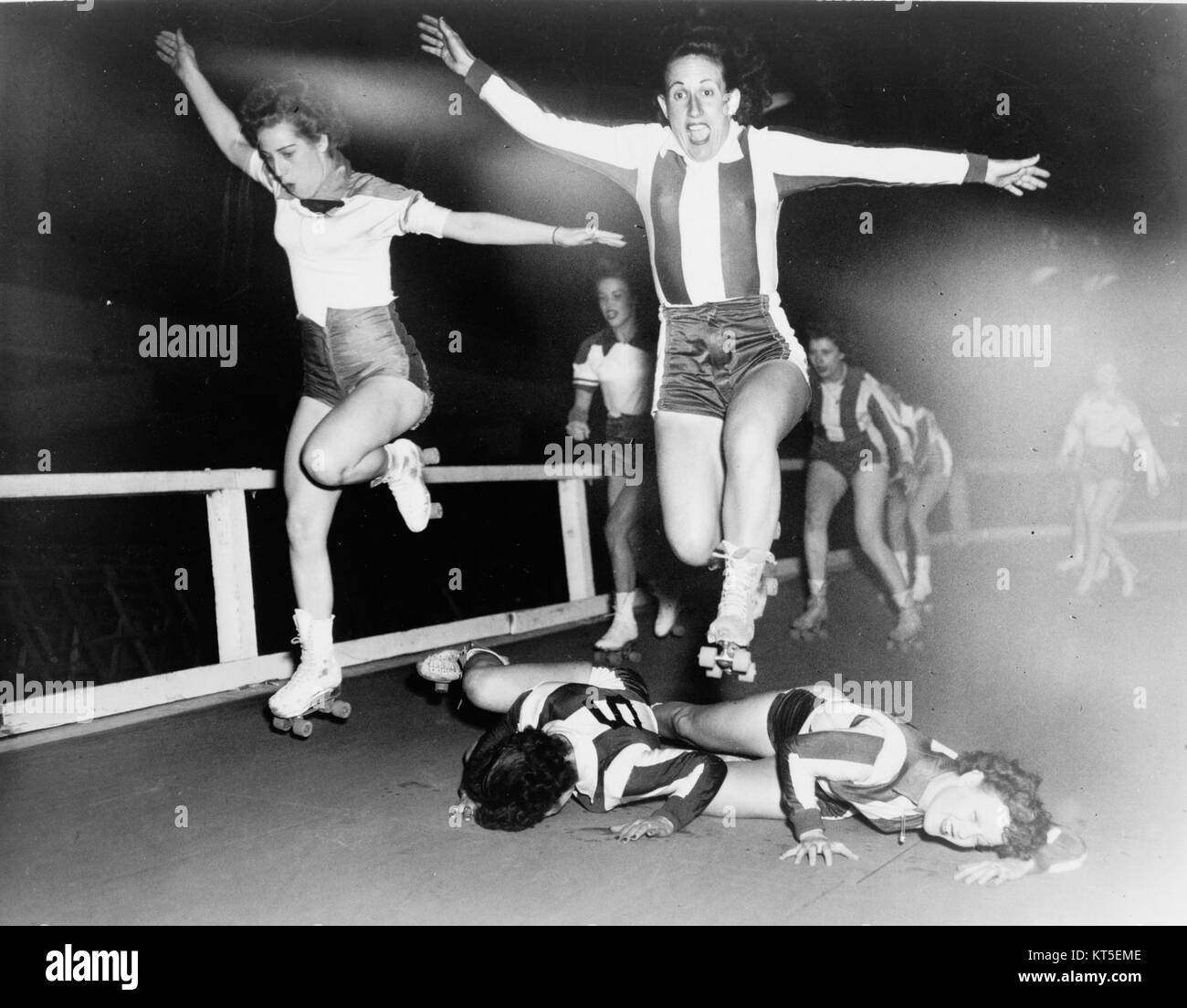 Roller Derby 1950 Stock Photo Alamy