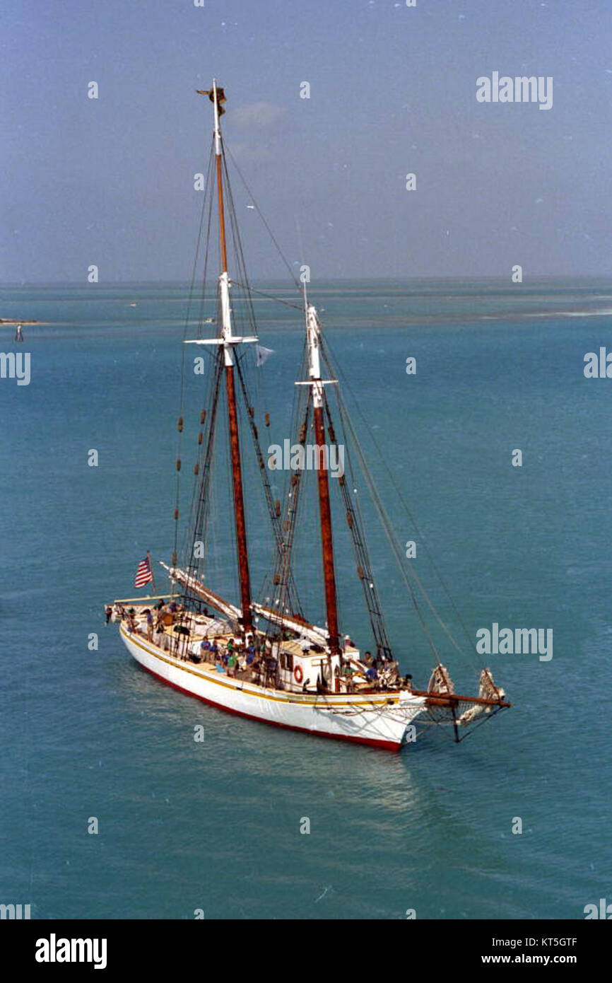 The Key West Flagship The Western Union Schooner Tied Up At The