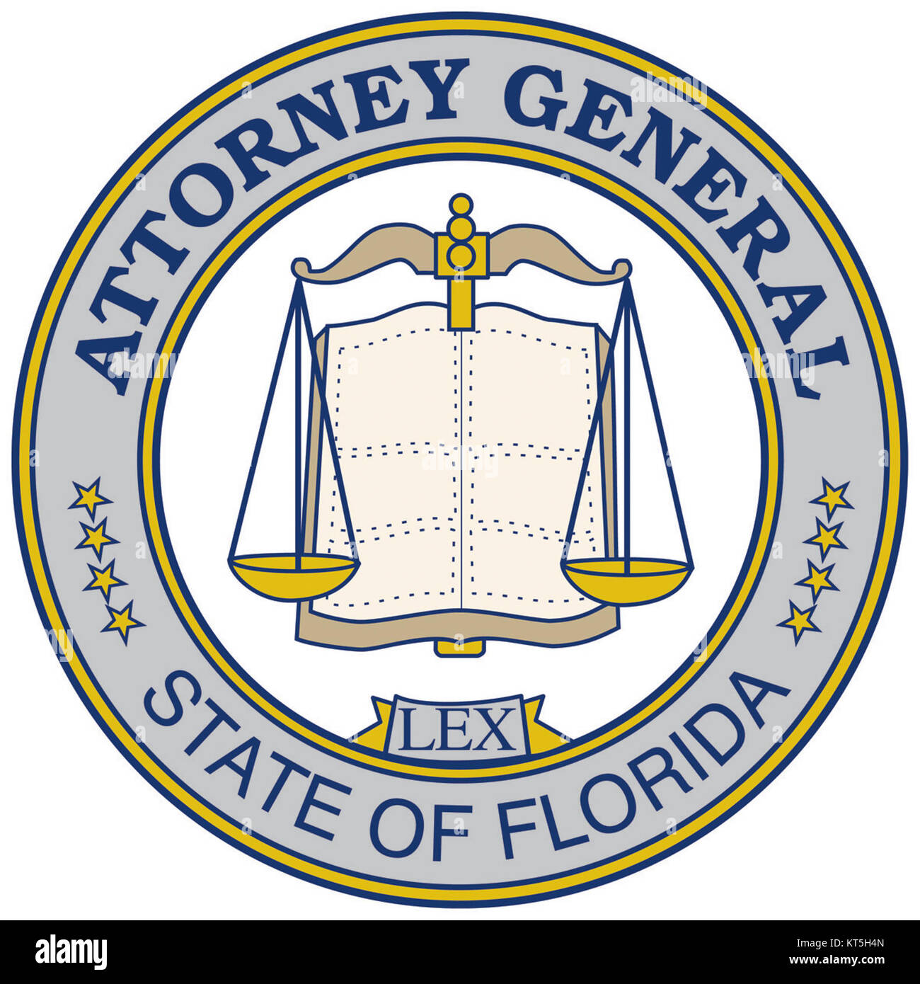 Seal of the Attorney General of Florida Stock Photo