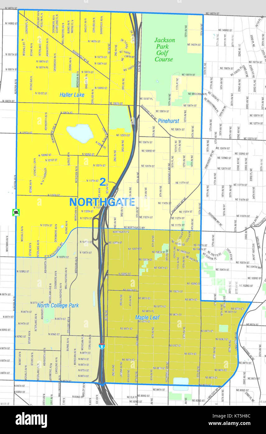 Seattle Northgate map Stock Photo Alamy
