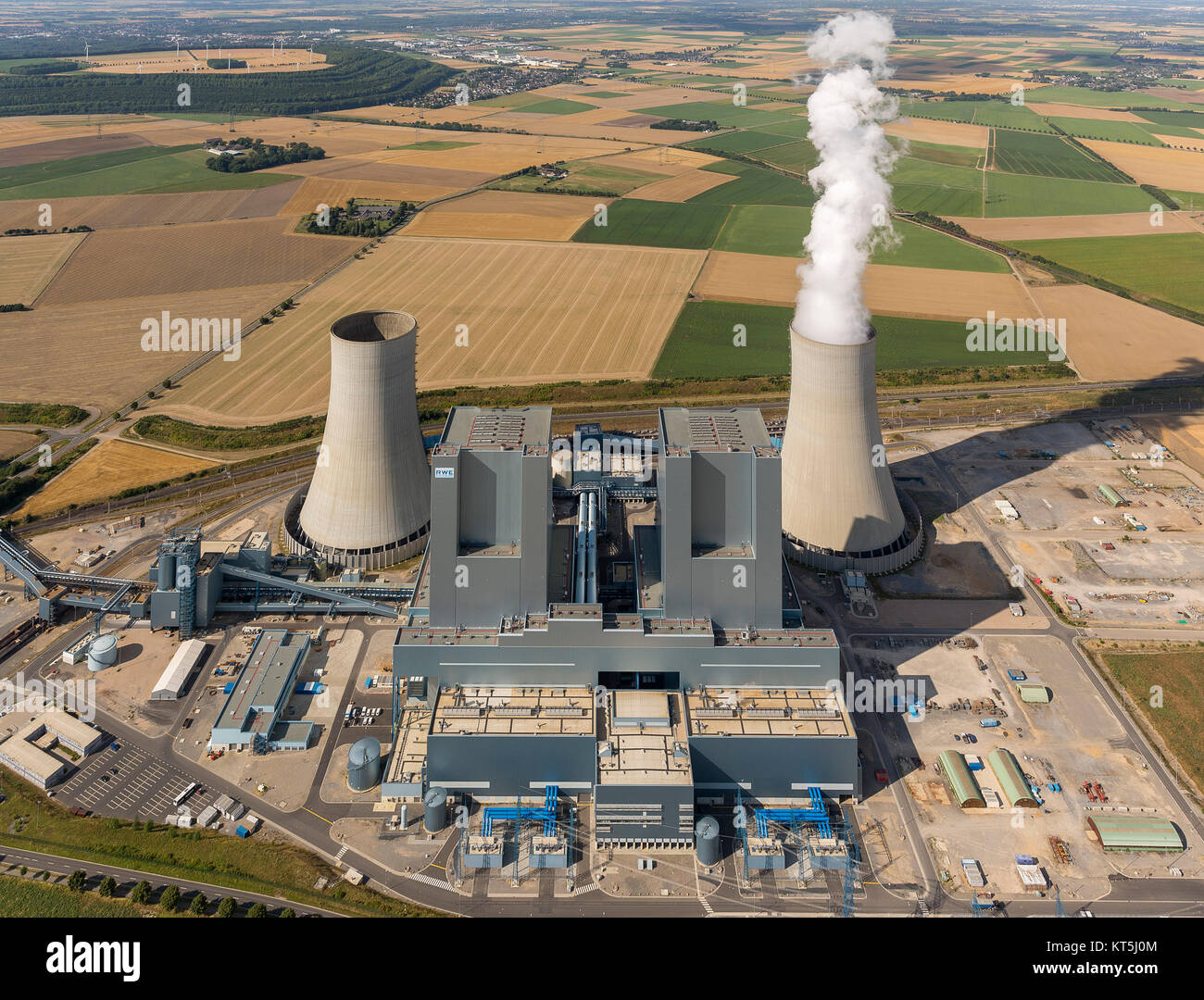 power plant, RWE, Europe's second-largest power plant, Grevenbroich, Rhine, Rhine-Westphalia, Germany, Europe, Grevenbroich, Lower Stock - Alamy