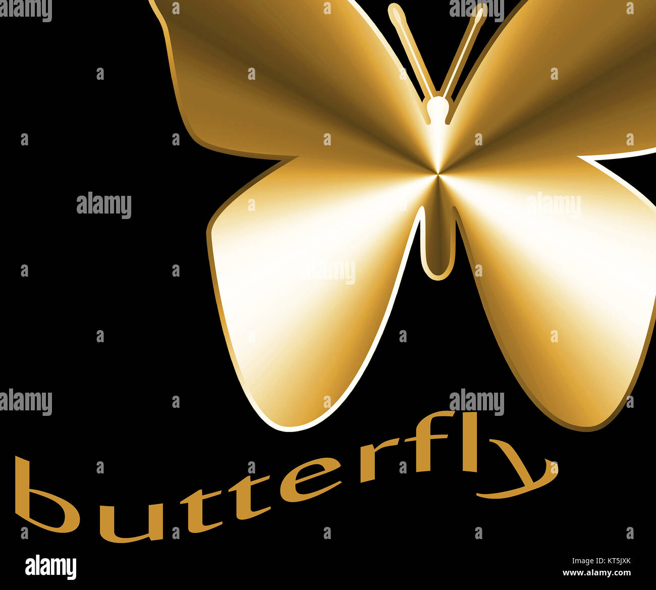 Gold butterfly on black hires stock photography and images Alamy