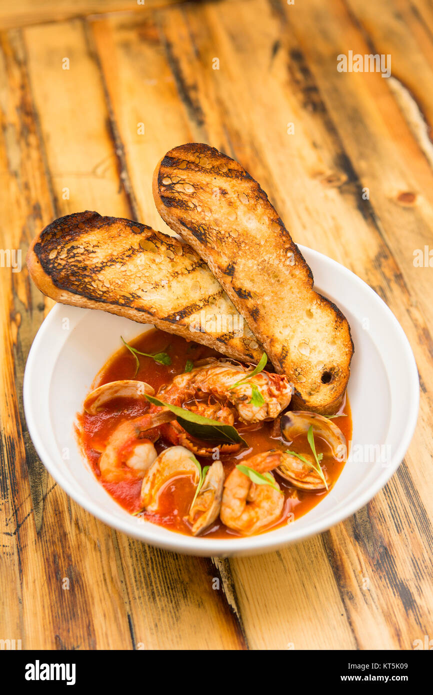 Caribbean fish stew, Rumfish & Vino, Ventura, California Stock Photo