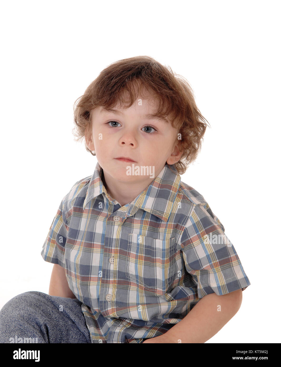 Portrait of serious little boy. Stock Photo