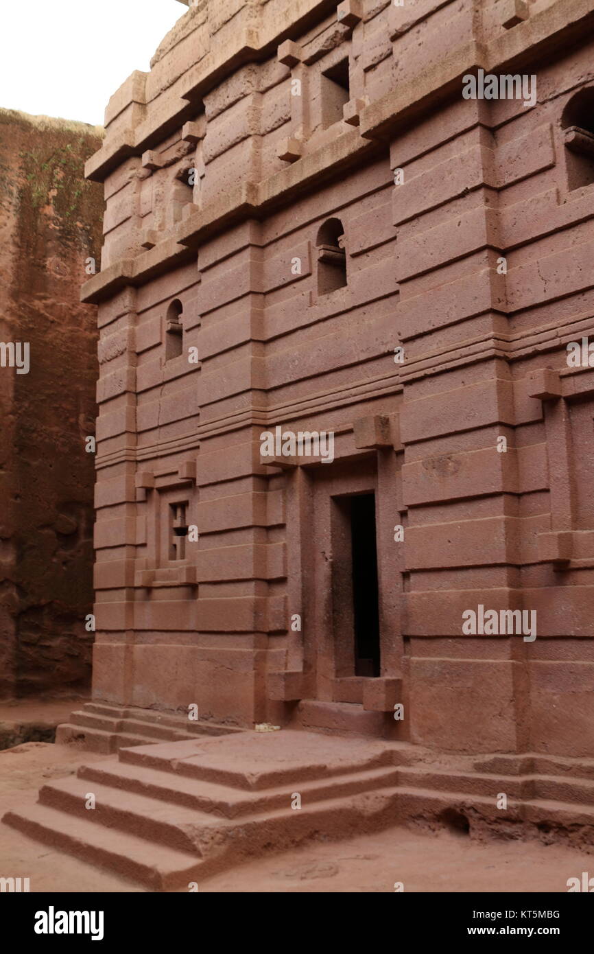 the rock carvings of lalibela in ethiopia Stock Photo