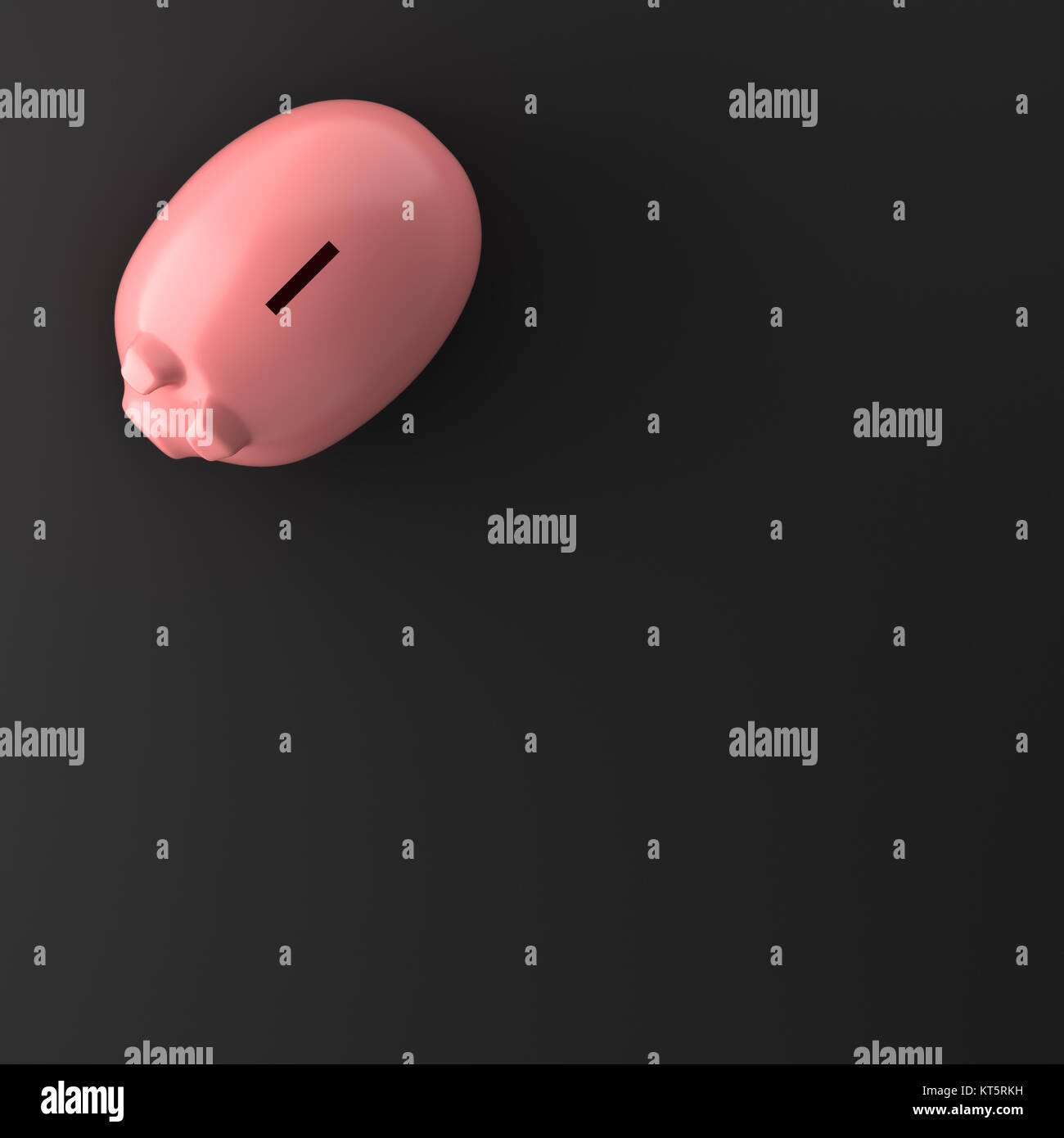 3D RENDERING OF TOP VIEW OF PIGGY BANK Stock Photo - Alamy