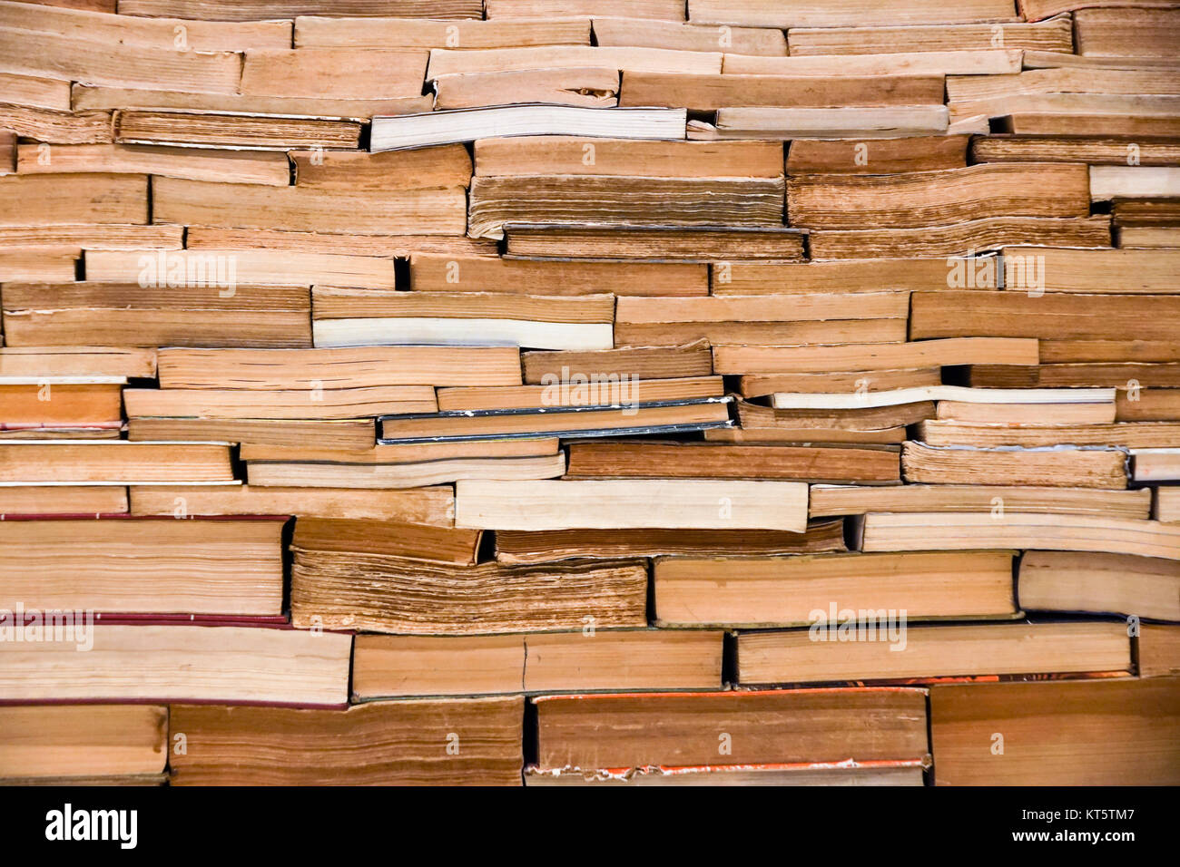 bookcase with many old books in a library Stock Photo Alamy