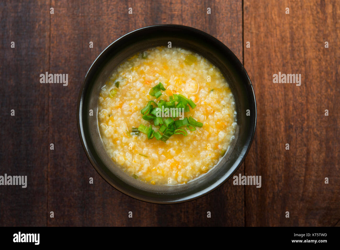 Congee bowl top view Stock Photo - Alamy