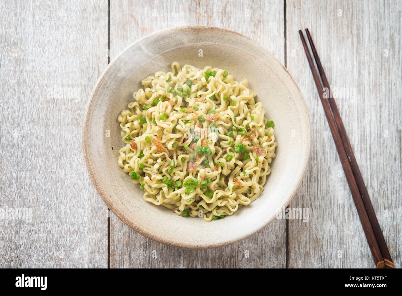 Asian Japanese dried ramen noodles  top view Stock Photo