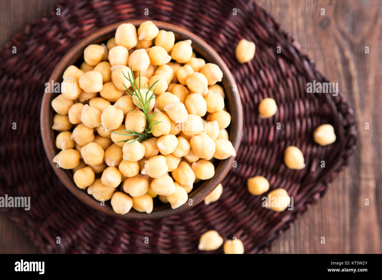 Cooked Chickpeas on a bowl. Chickpeas is nutritious food. Healthy and