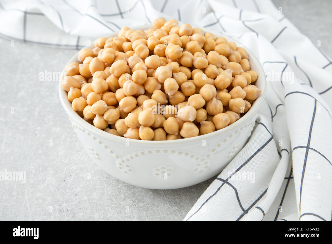 Cooked Chickpeas on a bowl. Chickpeas is nutritious food. Healthy and