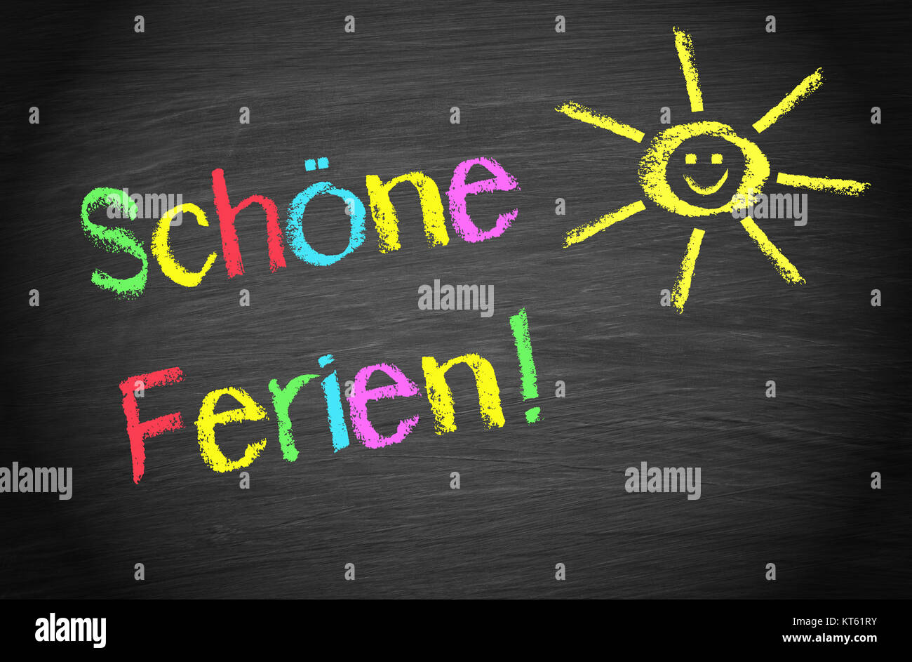 Schöne Ferien Sonne mit Text Stock Photo Alamy