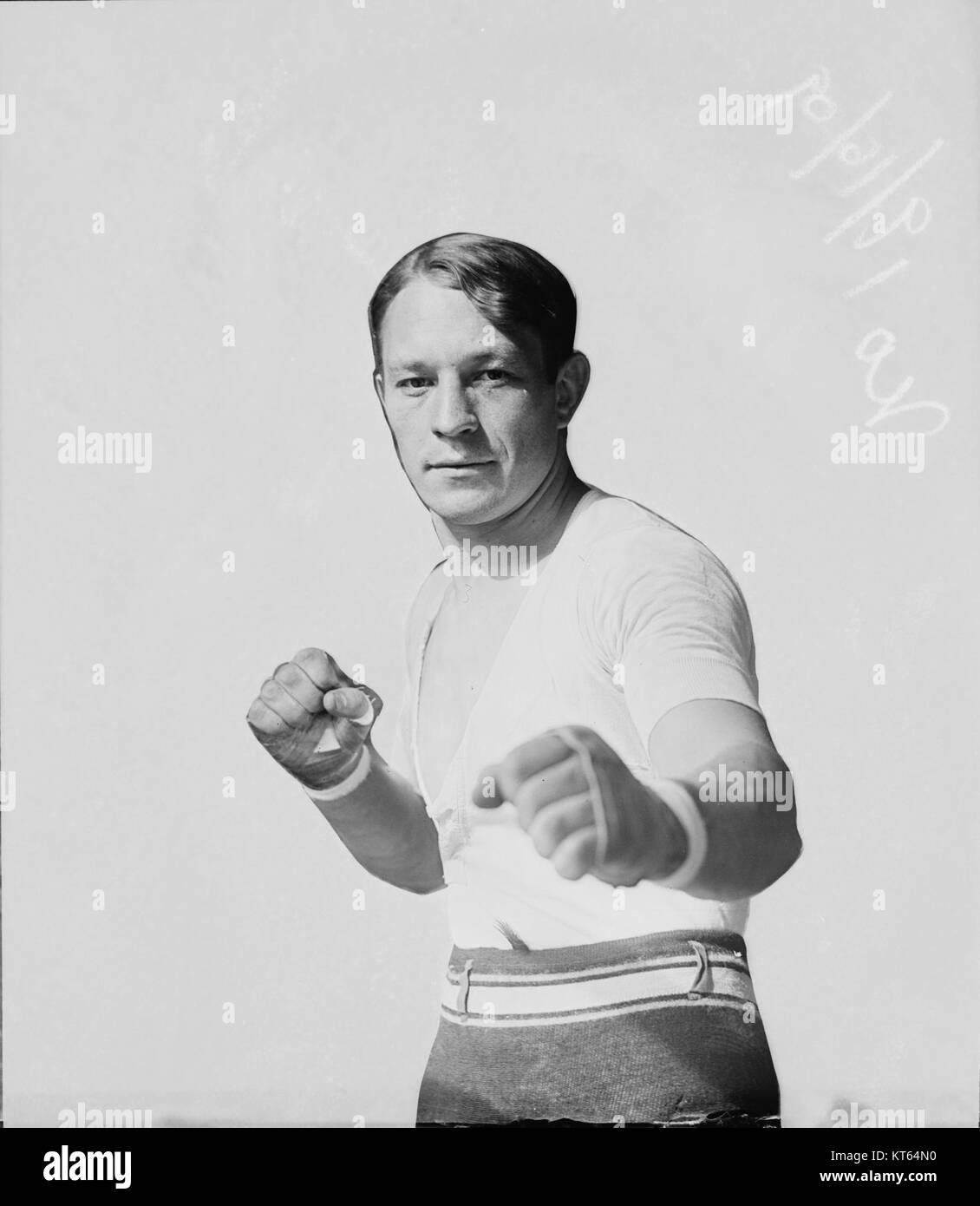 Stanley Ketchel was a famous American boxer known for his short but impactful career. He was a prominent middleweight champion and is remembered for his boxing legacy and tragic death. Stock Photo