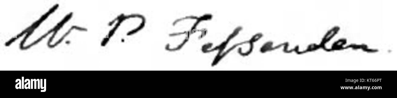 Appletons' Fessenden Samuel - William Pitt signature Stock Photo