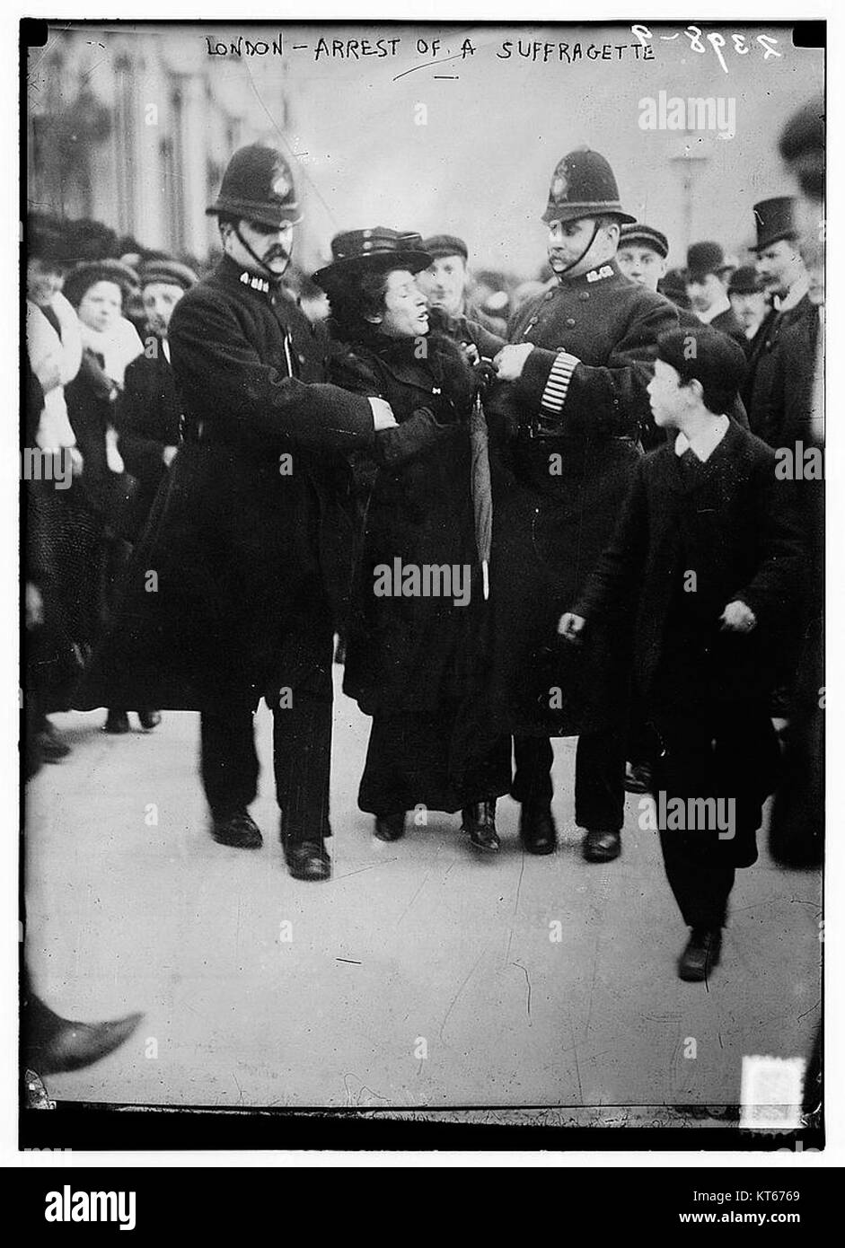 The Library of Congress - London - arrest of a suffragette Stock Photo