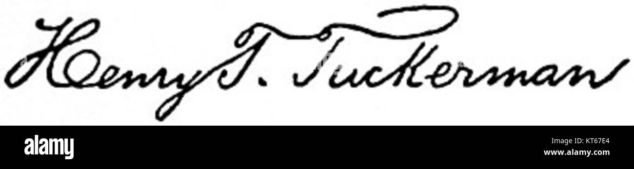 Appletons' Tuckerman Joseph Henry Theodore signature Stock Photo