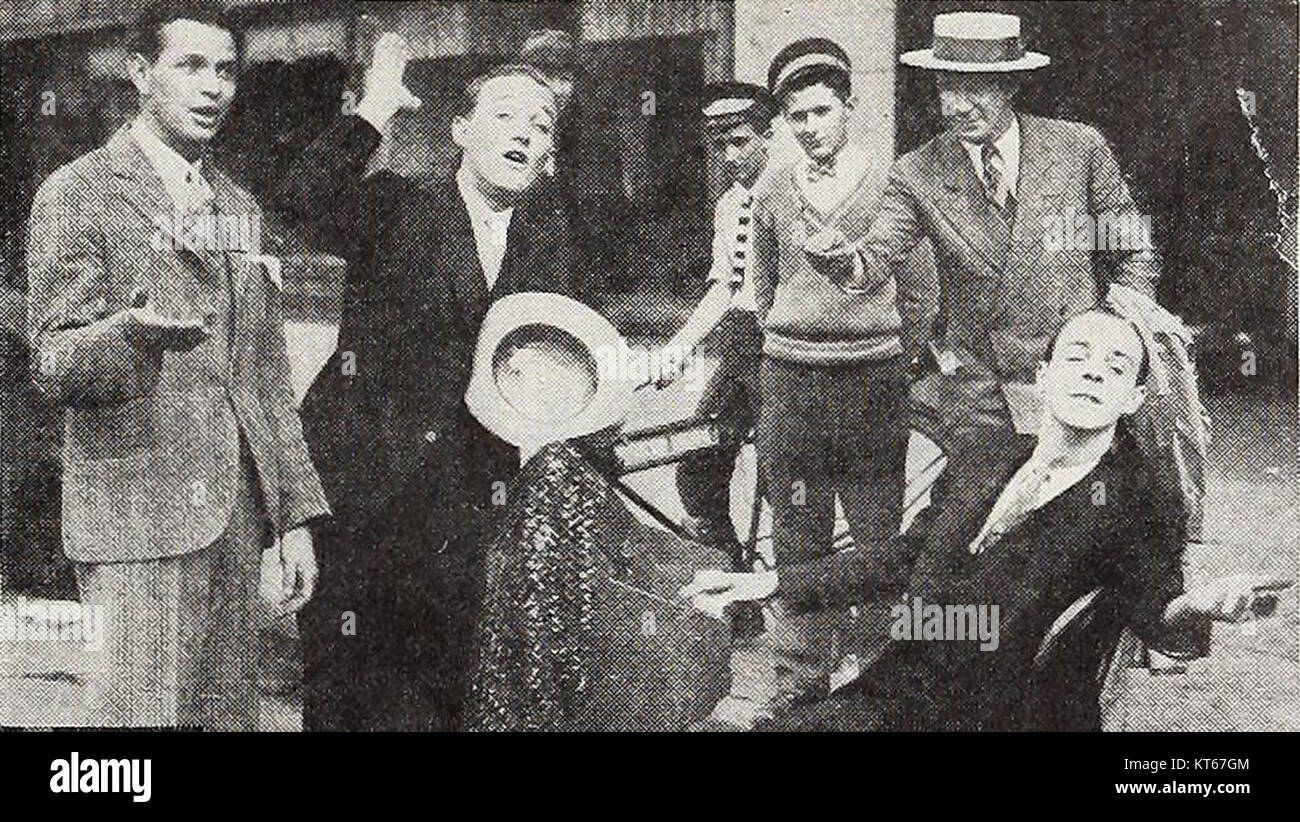 The Rhythm Boys, featured in Screenland magazine in April 1934, were a popular musical group known for their performances in the early 1930s. Their music and style influenced the jazz and swing scenes of the era. Stock Photo