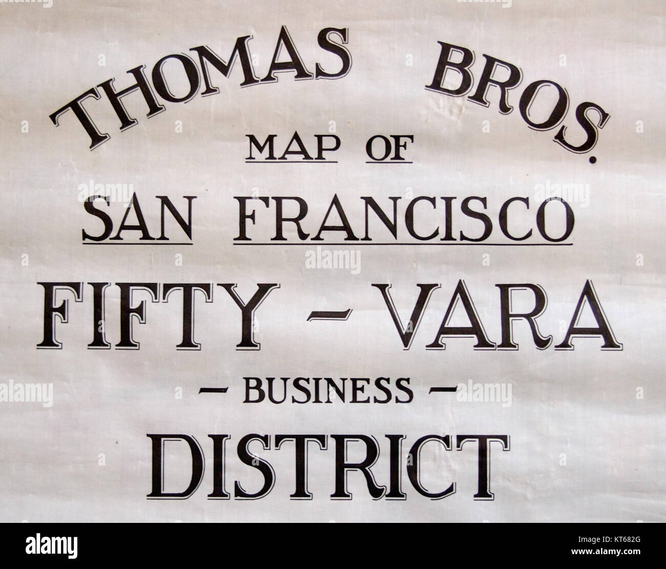 Thomas Bros. logo on San Francisco map Stock Photo