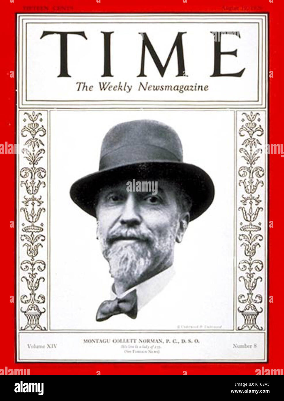 Time-magazine-cover-montagu-norman Stock Photo