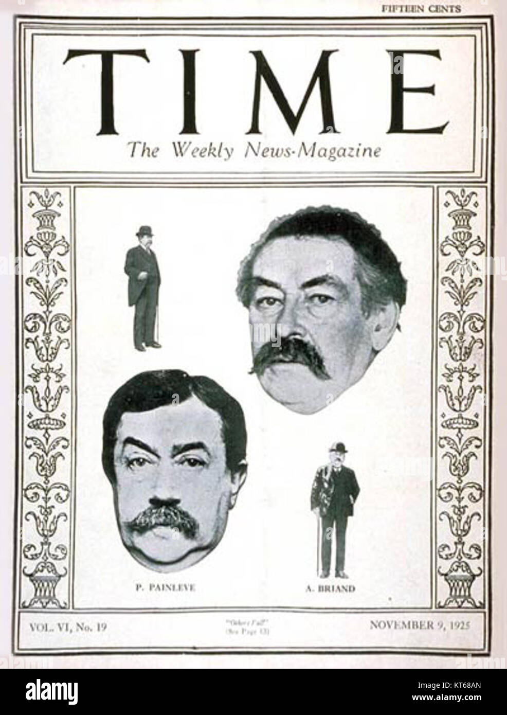 A magazine cover featuring Paul Painlevé, highlighting his contributions as a French mathematician and politician. Stock Photo