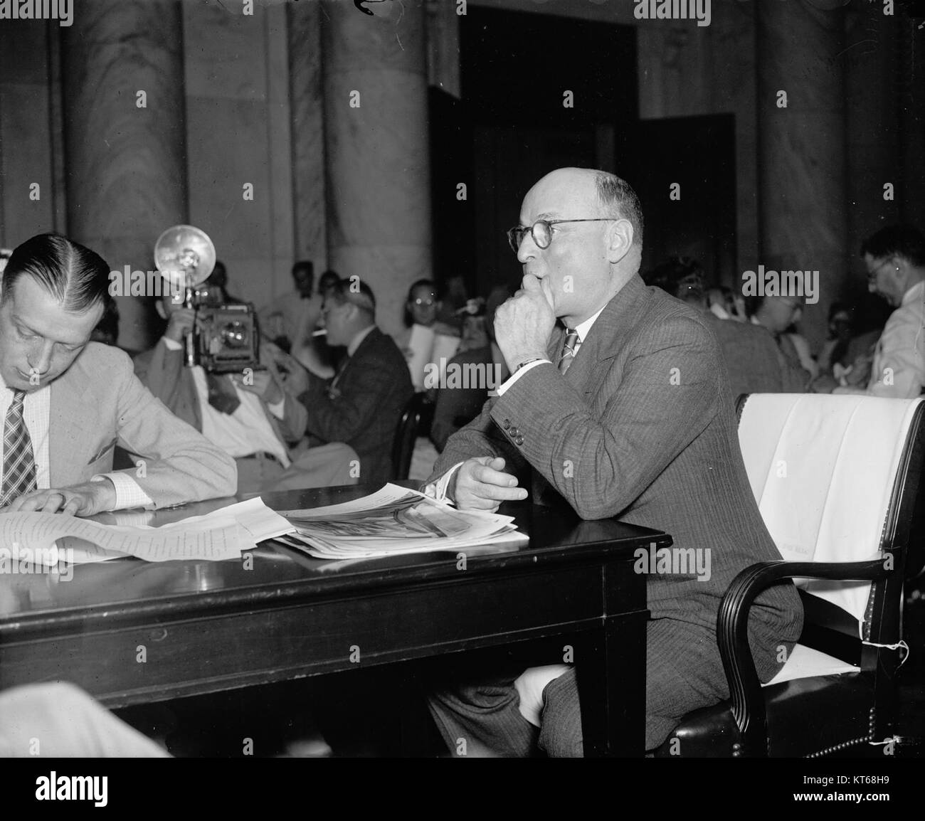 Tom Girdler thoughtful 1937 Stock Photo - Alamy