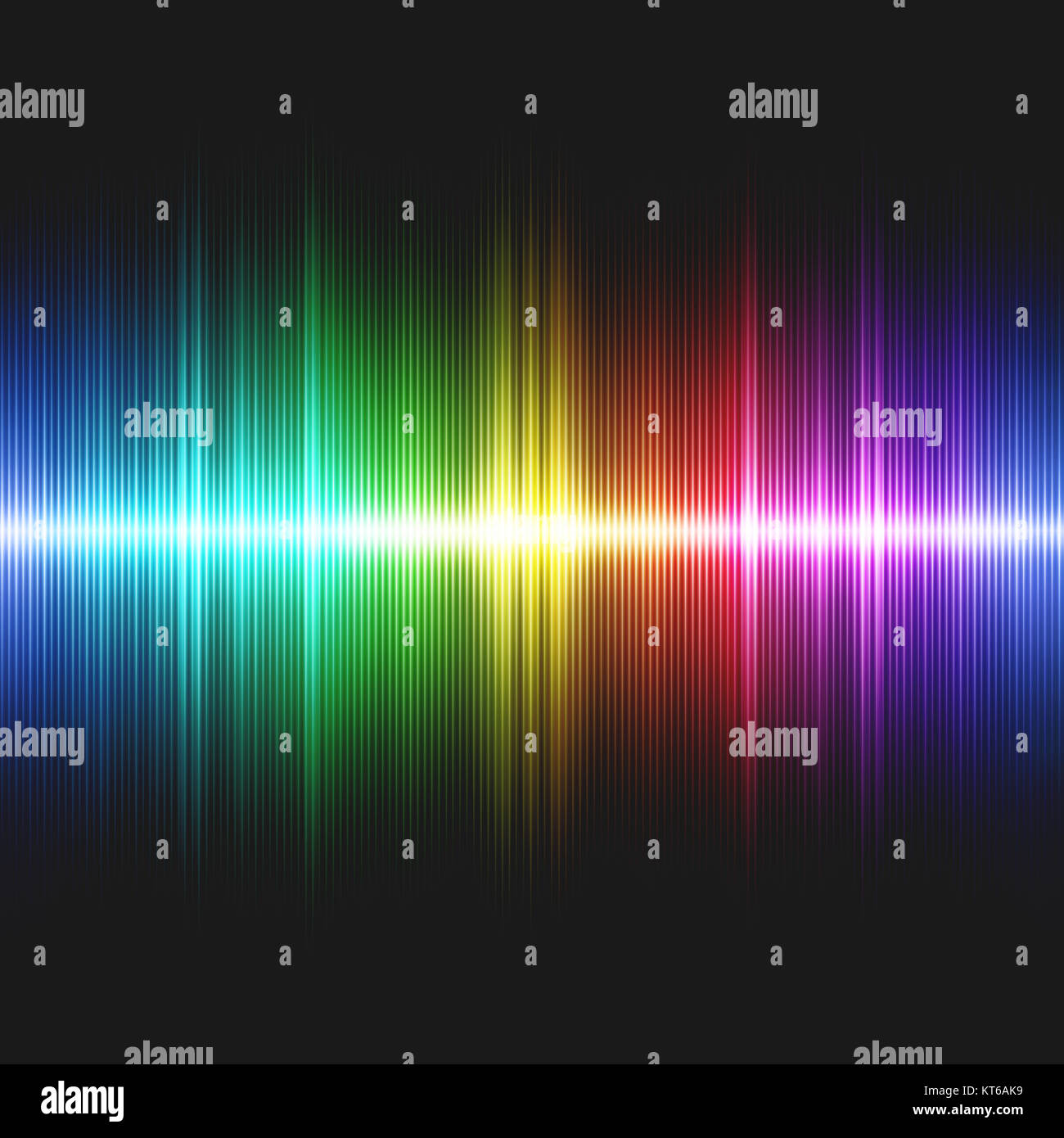 Illustration of colorful sound waves. 2D seamless image. Stock Photo