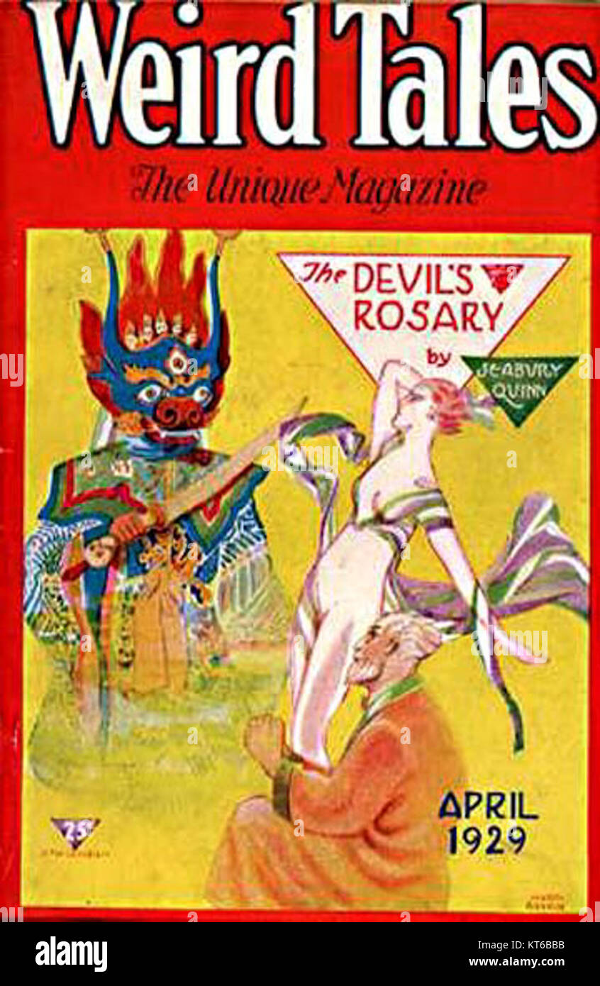 Weird Tales April 1929 Stock Photo