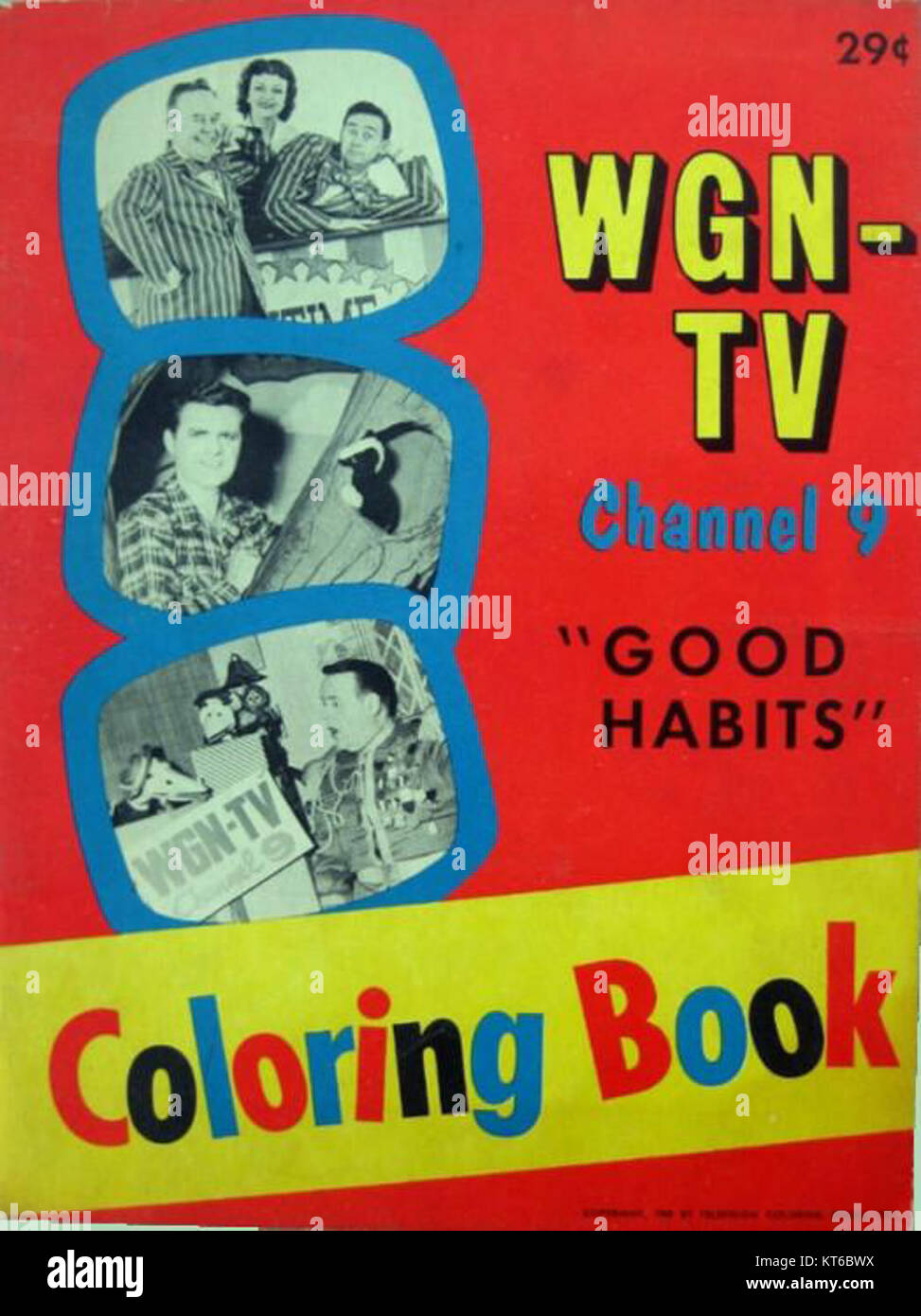 Wgn tv 1959 coloring book front Stock Photo - Alamy