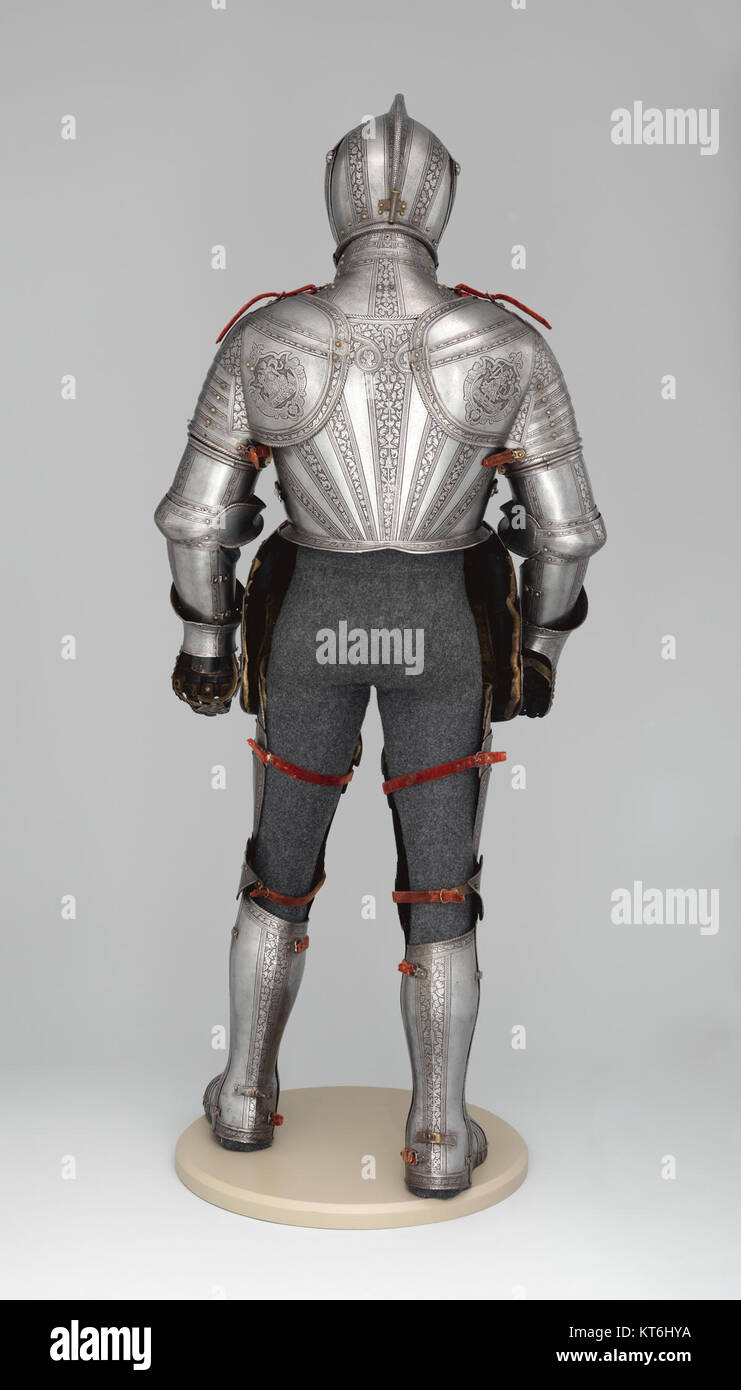 Overall view of the basic armor from straight back hi res stock