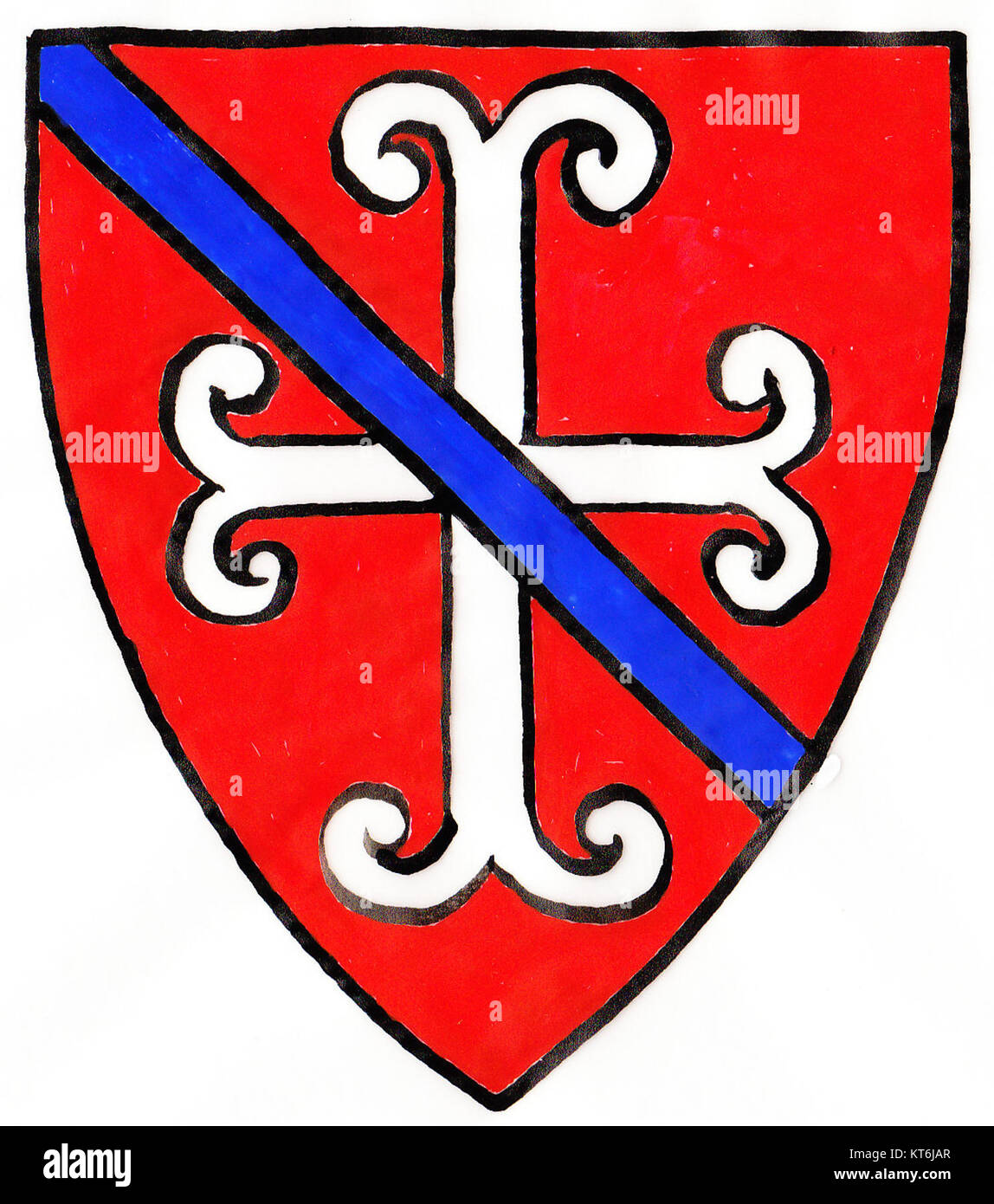 The Arms of Sir Guy Ferre are a heraldic symbol representing the family of this historical figure. Heraldry has long been a tradition in representing noble families and their estates across Europe. Stock Photo