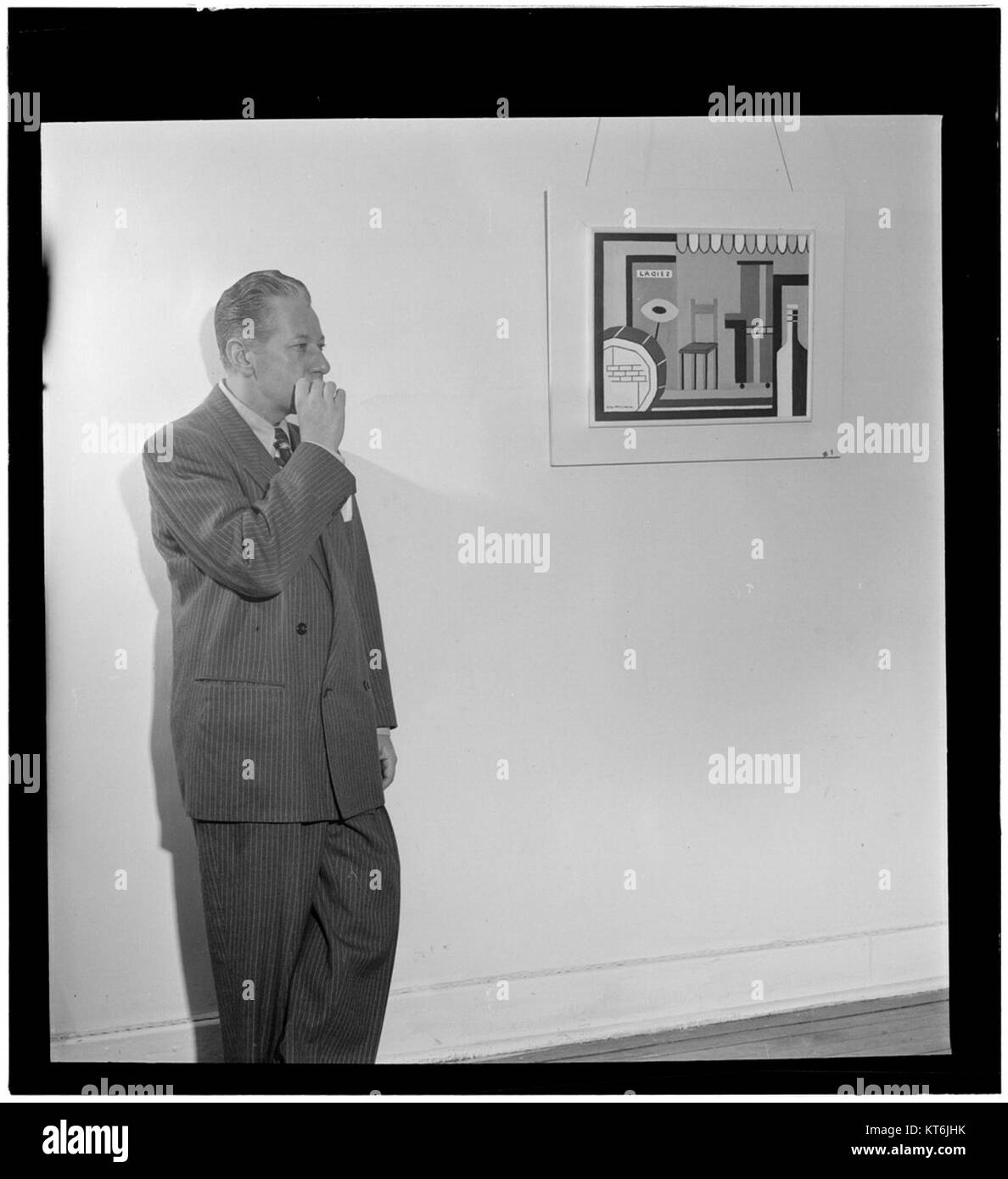 This portrait of George Wettling, a renowned jazz drummer, was taken in ...