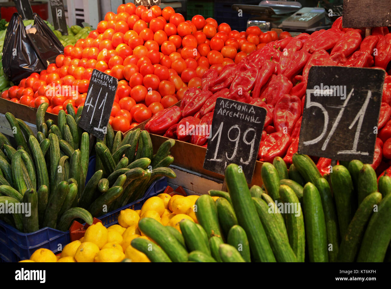 Organic ripe vegetables sold on market stall Stock Photo - Alamy