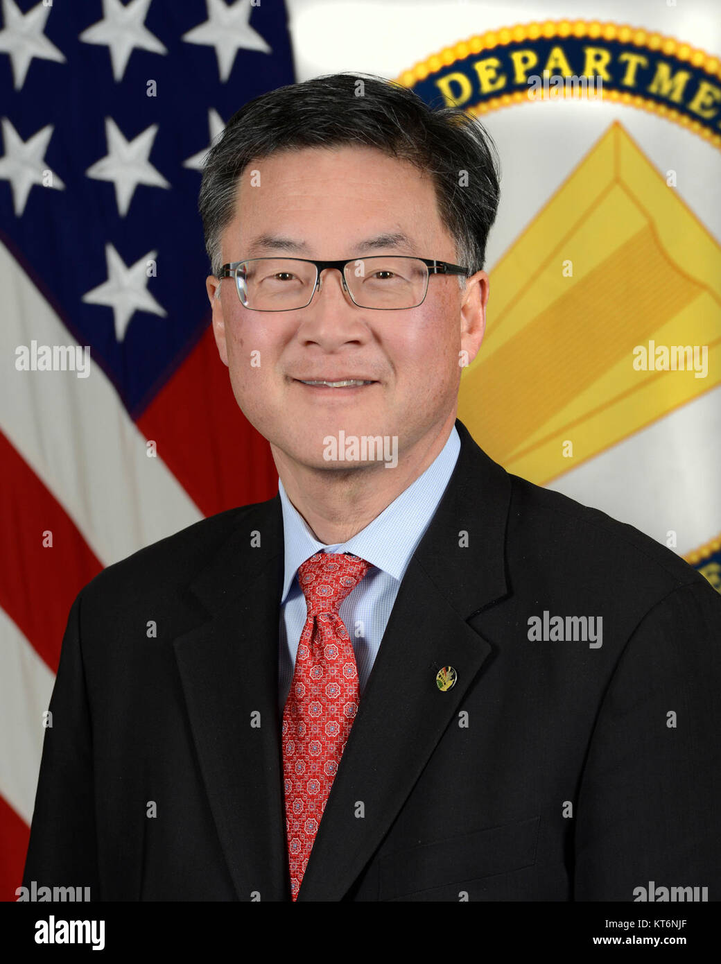 Gary Wang, Deputy Chief Information Officer, (Army CIO/G6), poses for his official portrait in the Army portrait studio at the Pentagon in Arlington, Va., Nov. 20, 2017.  (U.S. Army Stock Photo
