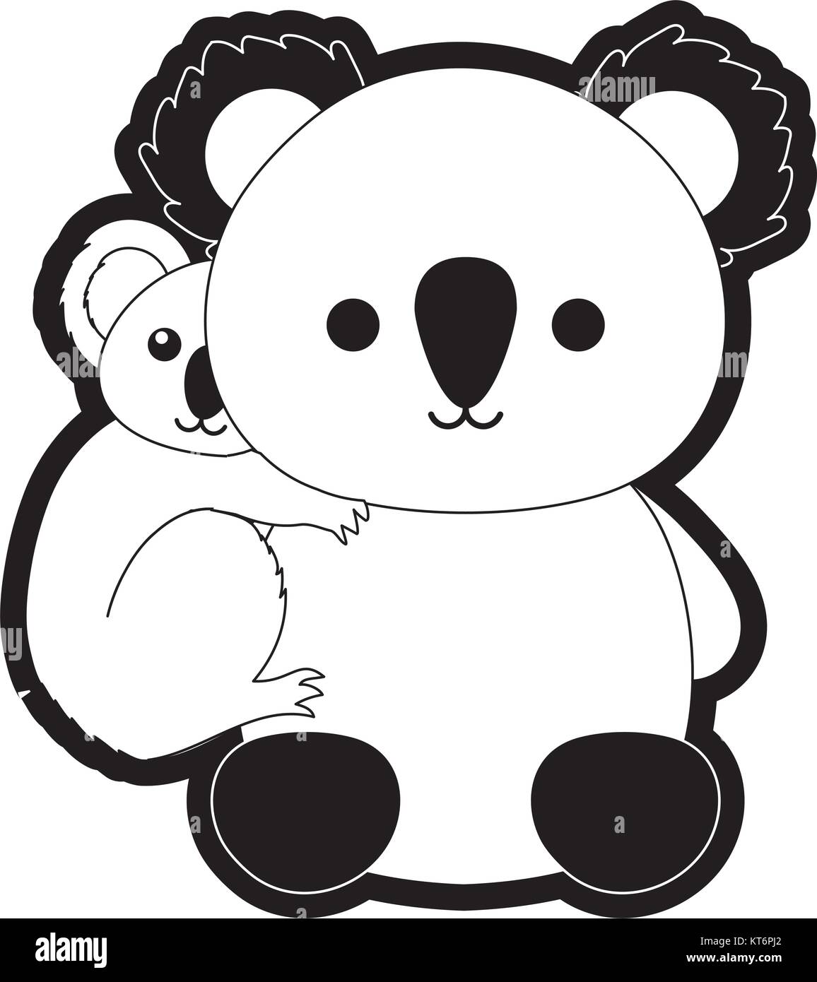 mother and baby koala vector illustration Stock Vector Image & Art - Alamy