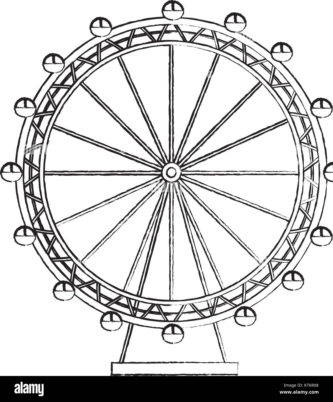 Fairground Ferris Wheel Drawing HighRes Vector Graphic  Getty Images