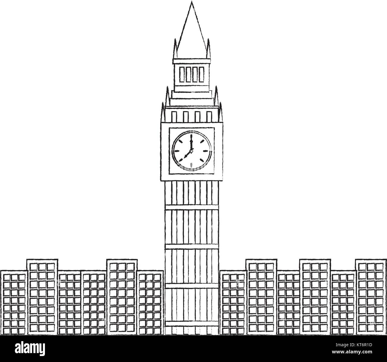 big ben london united kingdom icon image vector illustrationd design black  sketch line Stock Vector Image & Art - Alamy