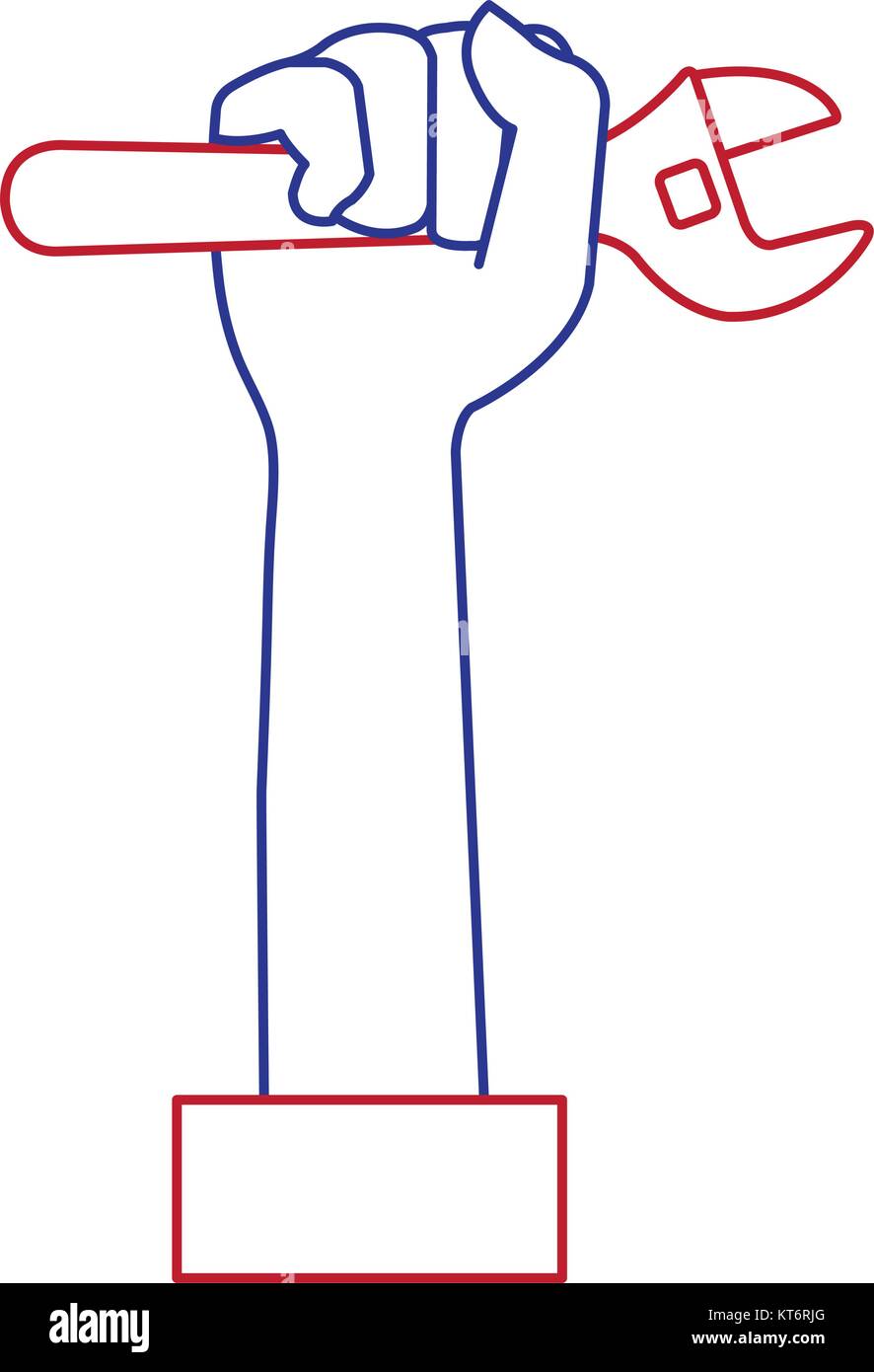 hand with wrench tool isolated icon vector illustration design Stock ...