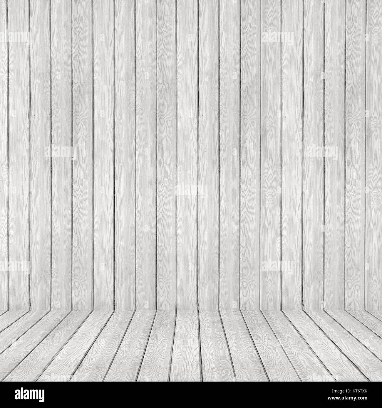 White floor and wall Wood Pattern. Wood texture background Stock Photo