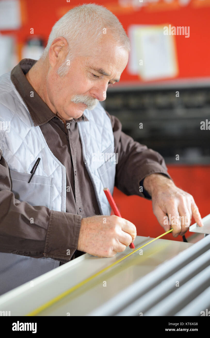 Portrait old retired man measuring hi-res stock photography and images ...