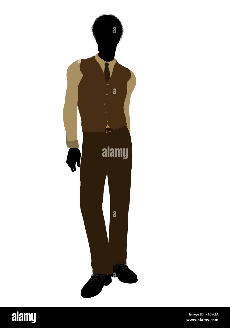 African american business man silhouette illustration on a white ...