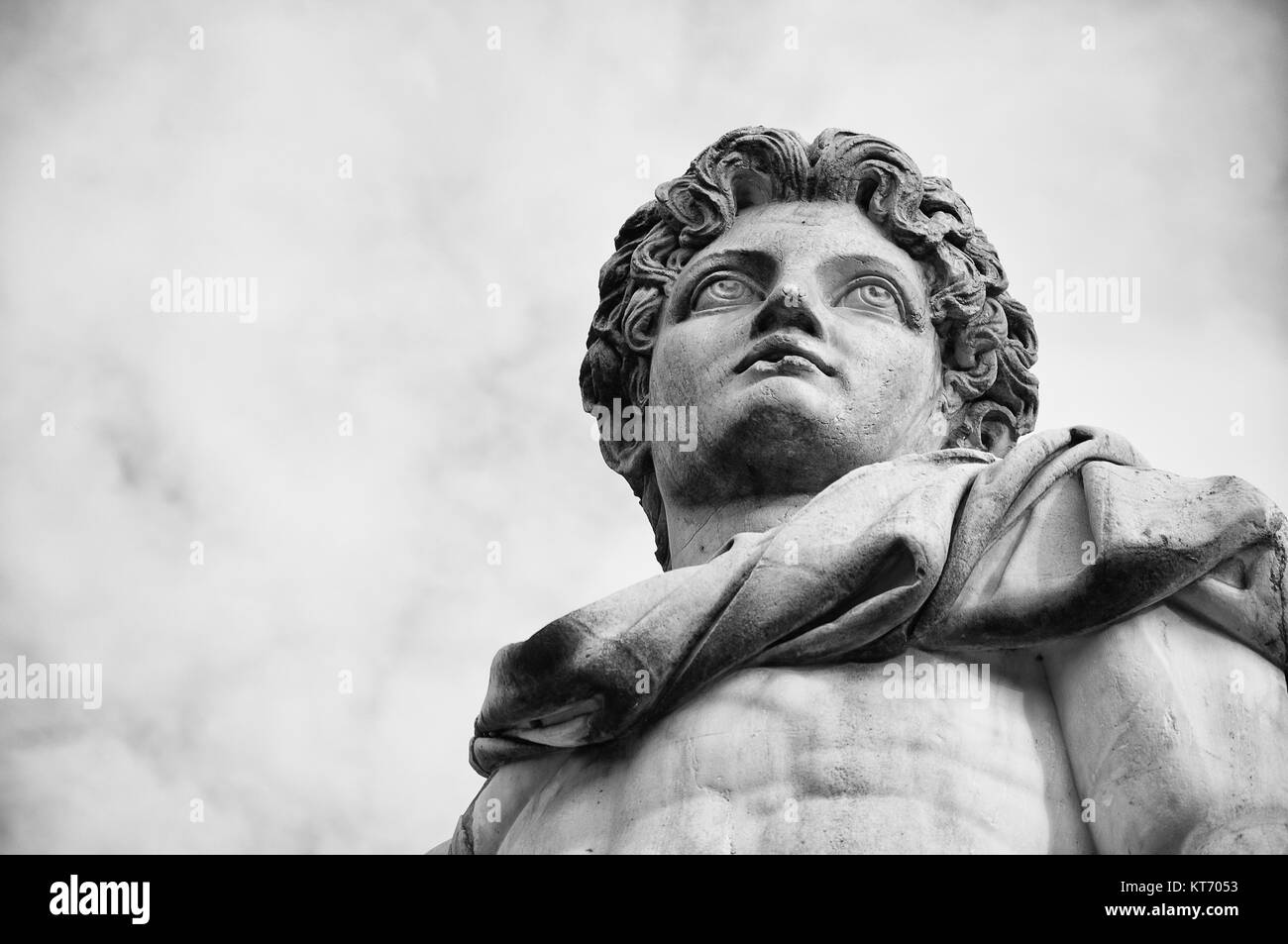 One of the statues of dioscuri in Campidoglio square, Rome. Stock Photo