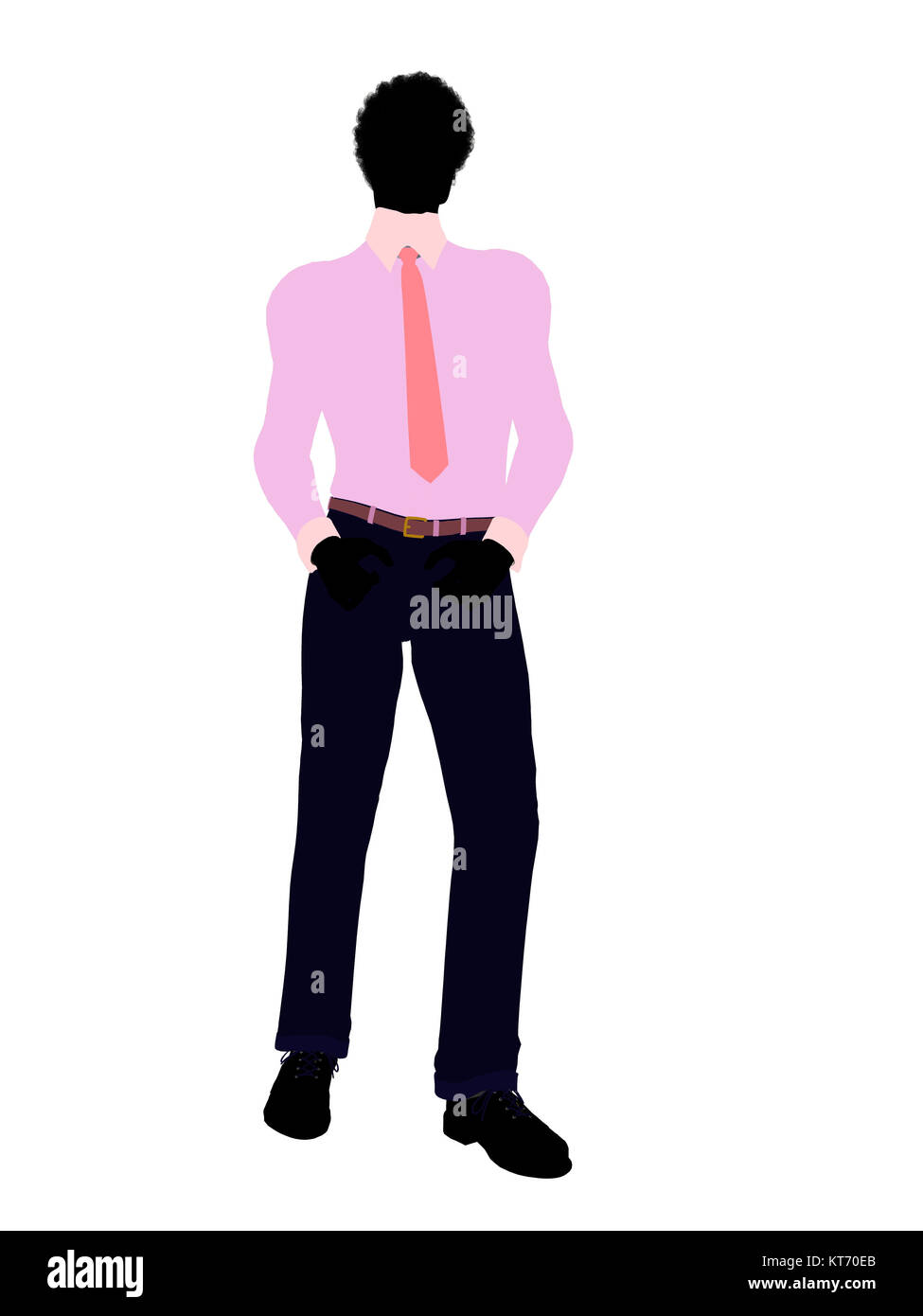 African american business man silhouette illustration on a white ...