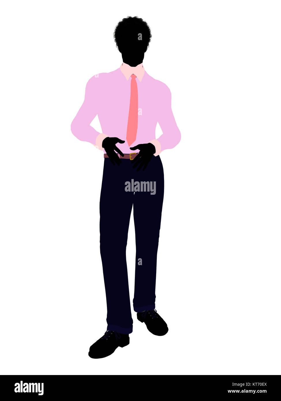 African american business man silhouette illustration on a white ...