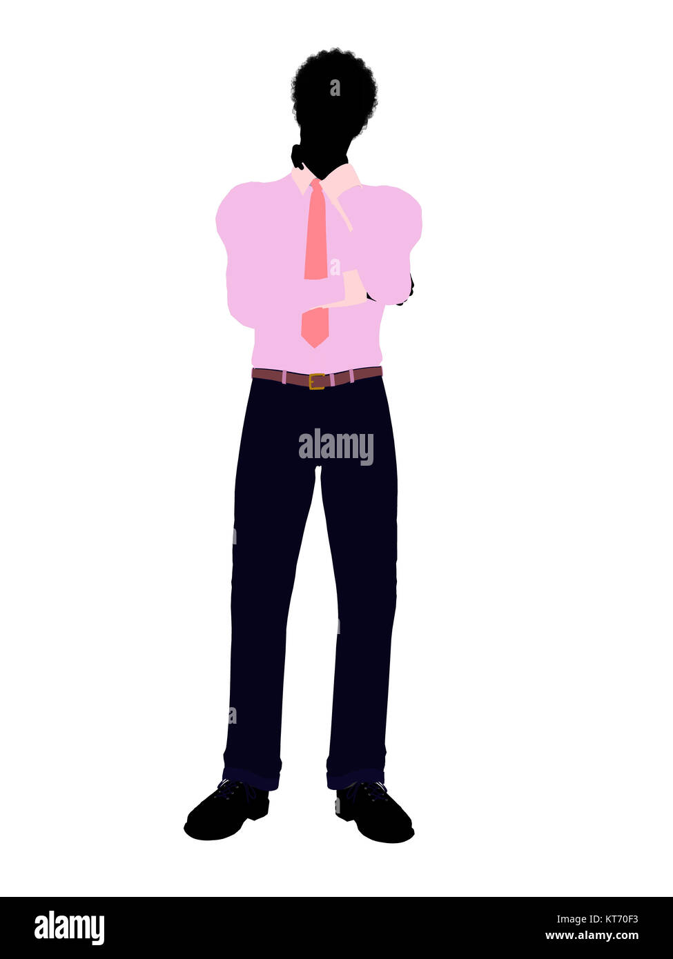 African american business man silhouette illustration on a white ...