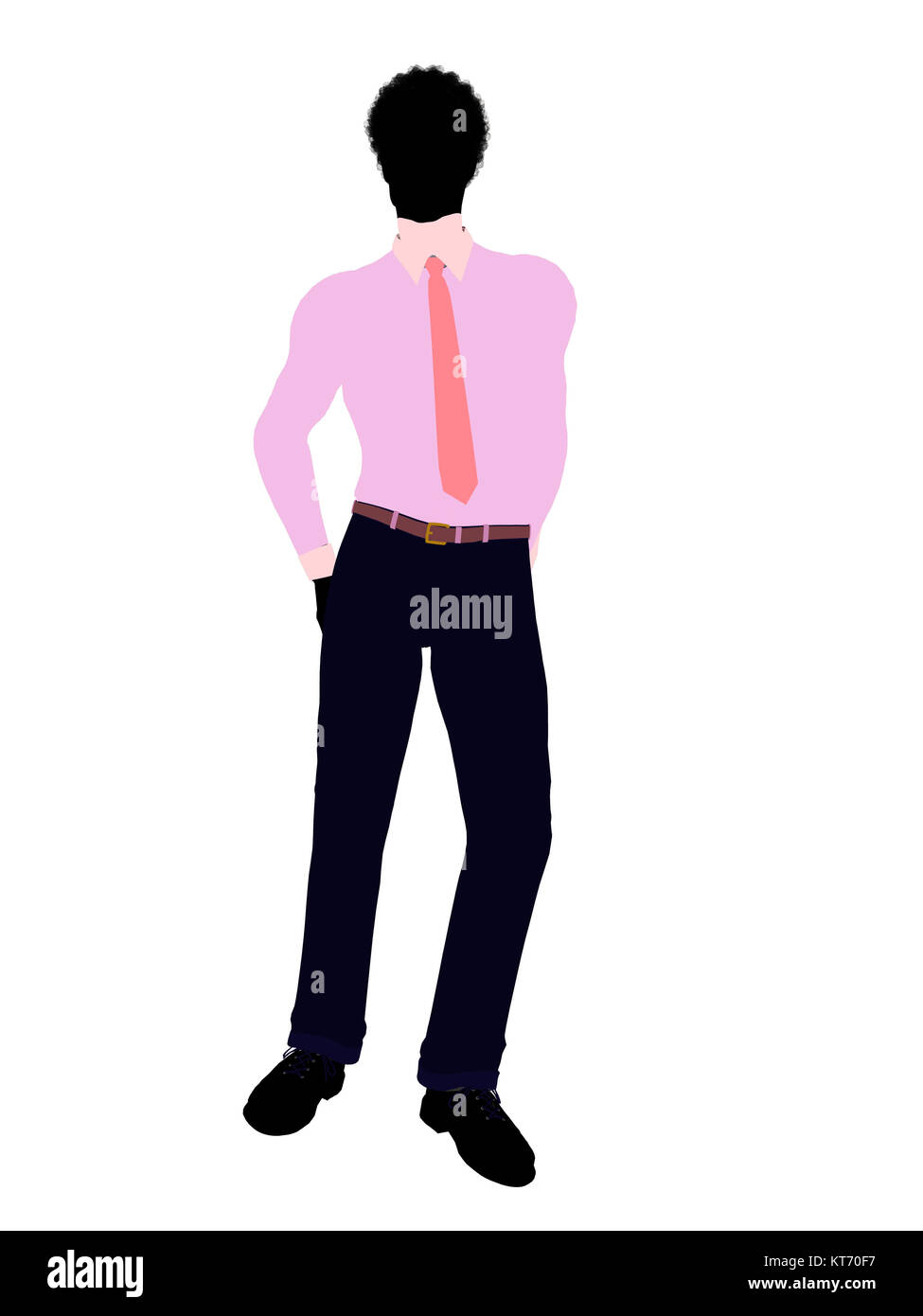 African american business man silhouette illustration on a white ...